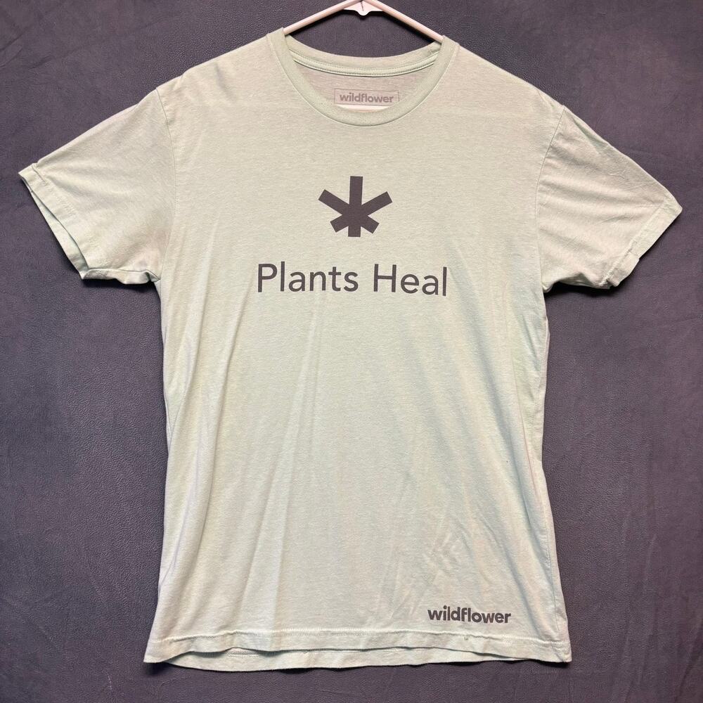 Wildflower Plants Heal Shirt Mens Medium Ganja Herb Weed Pot Comfy Cozy Pothead